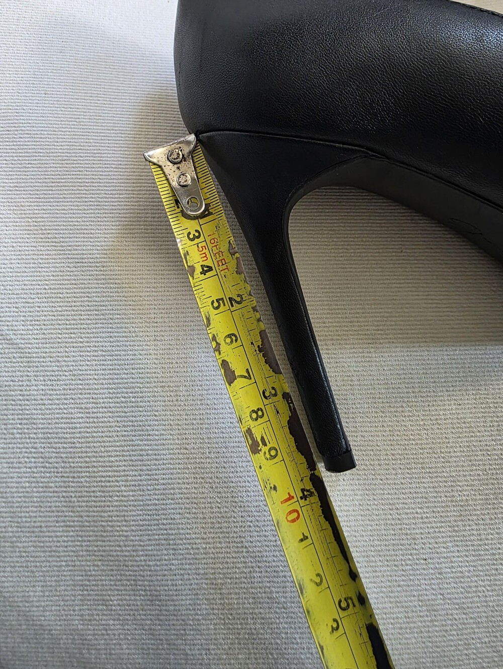 Jessica Simpson Classic Black Leather Stiletto Pump Heel 8.5M - Picture 3 of 12